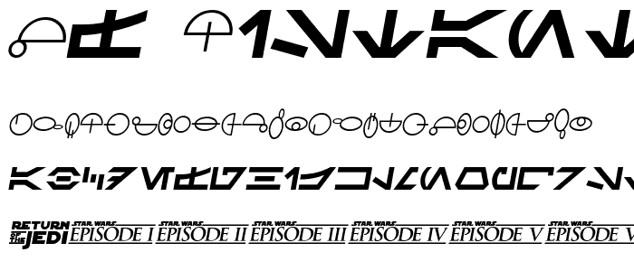 SF Distant Galaxy Symbols Italic font